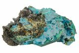 Chrysocolla on Quartz Crystal Cluster - Tentadora Mine, Peru #169258-1